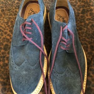 Never worn Johnston & Murphy Blue Suede Shoes